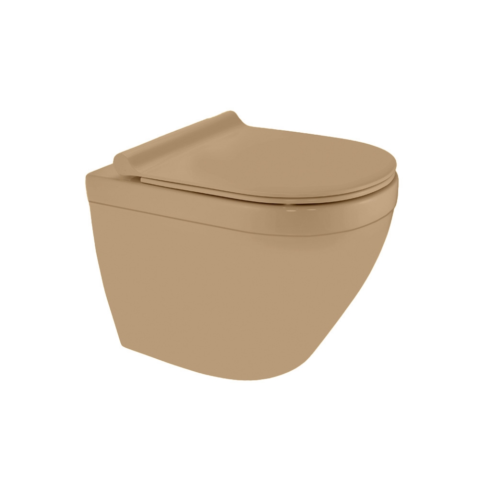 Picture of Rimless Blind Installation Wall Hung WC - Beige Matt