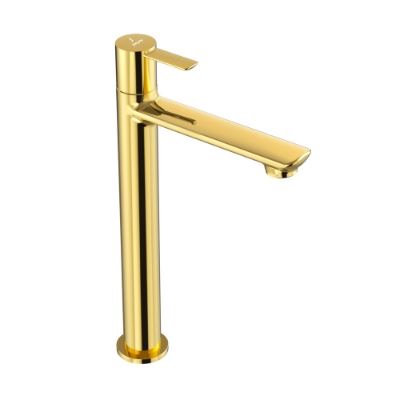 Picture of High Neck Basin Tap - Gold Bright PVD